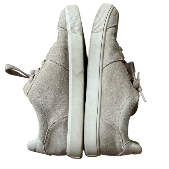 Women’s Sam Edelman Beige Leather Sneakers Size 8.5 - Picture 3 of 6